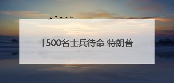 500名士兵待命 特朗普：将向任何地方派遣军队