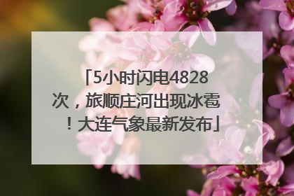 5小时闪电4828次，旅顺庄河出现冰雹！大连气象最新发布