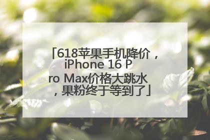 618苹果手机降价，iPhone 16 Pro Max价格大跳水，果粉终于等到了