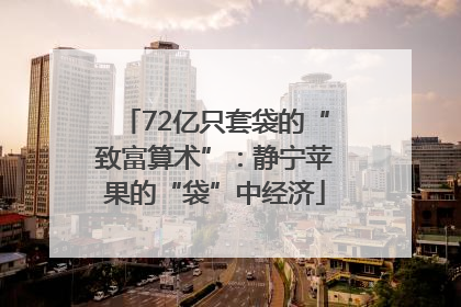 72亿只套袋的“致富算术”：静宁苹果的“袋”中经济