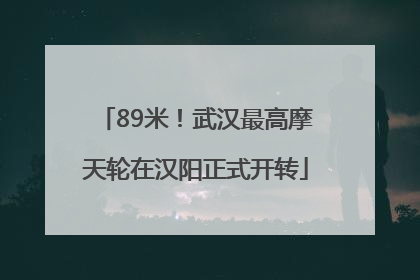 89米！武汉最高摩天轮在汉阳正式开转