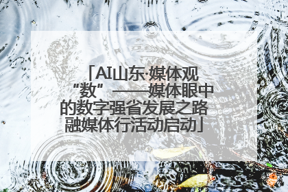 AI山东·媒体观“数”——媒体眼中的数字强省发展之路融媒体行活动启动