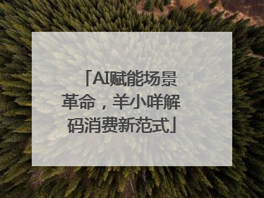 AI赋能场景革命，羊小咩解码消费新范式
