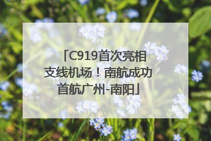 C919首次亮相支线机场！南航成功首航广州-南阳